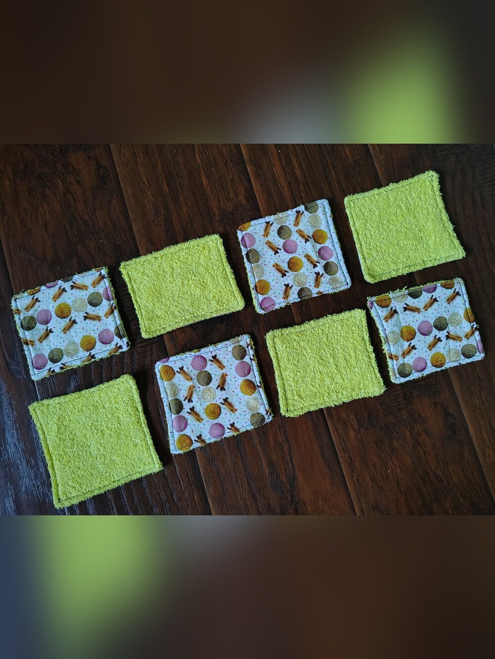 Handmade reusable cotton makeup wipes squares eco friendly gift